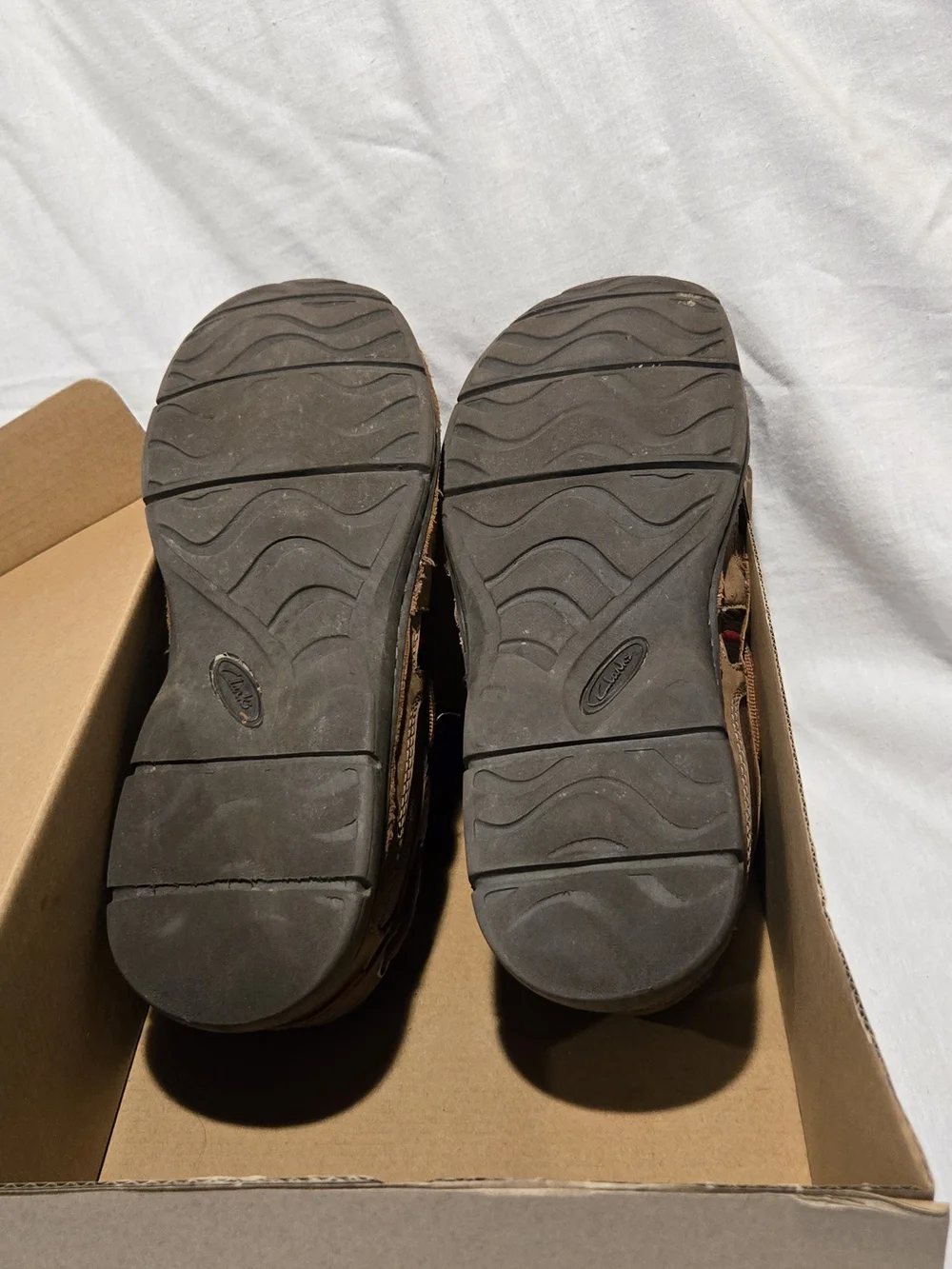 Clarks Men’s Brown Leather Boat Shoes - Size 8 Medium